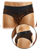 Slip Bottomless Pied De Poule - Bronze