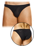 Purled Low Cut Brief - Black